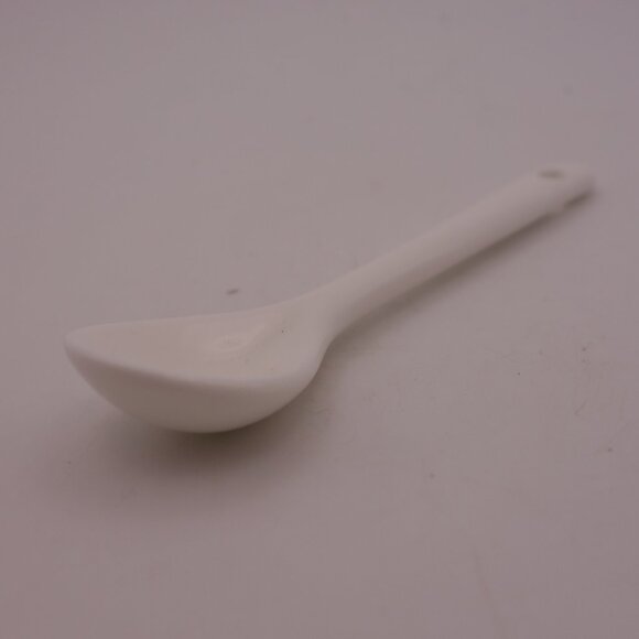 Set of Eight(8) Ceramic Coffee Tea Spoons with Hole in Top of Handle - Picture 3 of 11